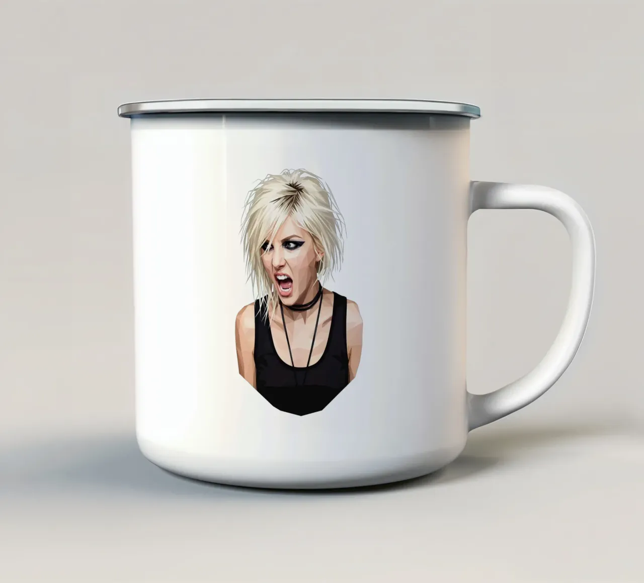 Taylor Momsen Low poly tazza in smalto da Low Profile