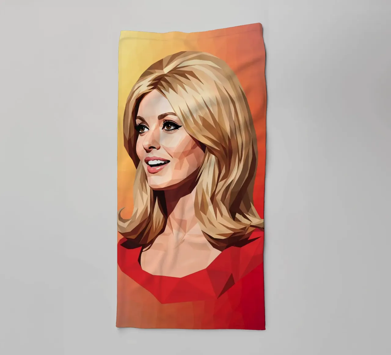 Sharon Tate Lowpoly asciugamano da bagno da Low Profile