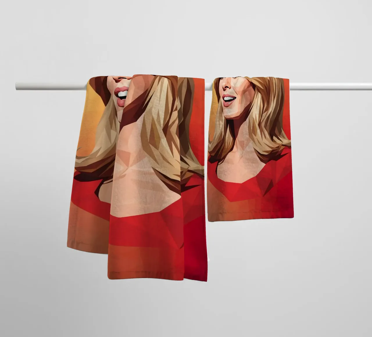 Sharon Tate Lowpoly asciugamano da bagno da Low Profile