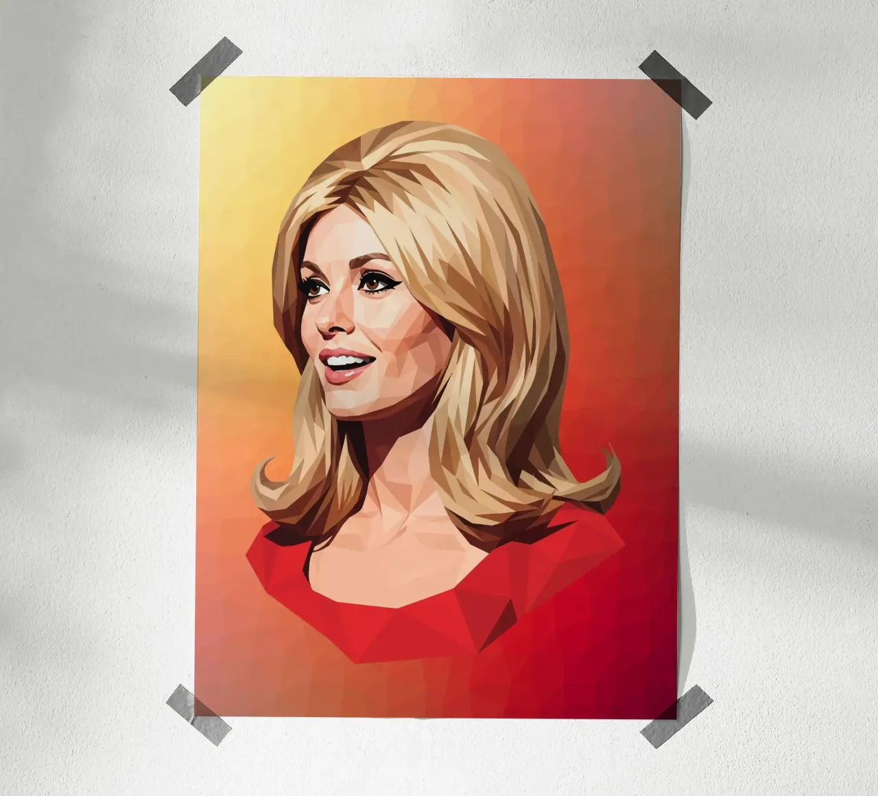 Sharon Tate Lowpoly carta hahnemühle da Low Profile