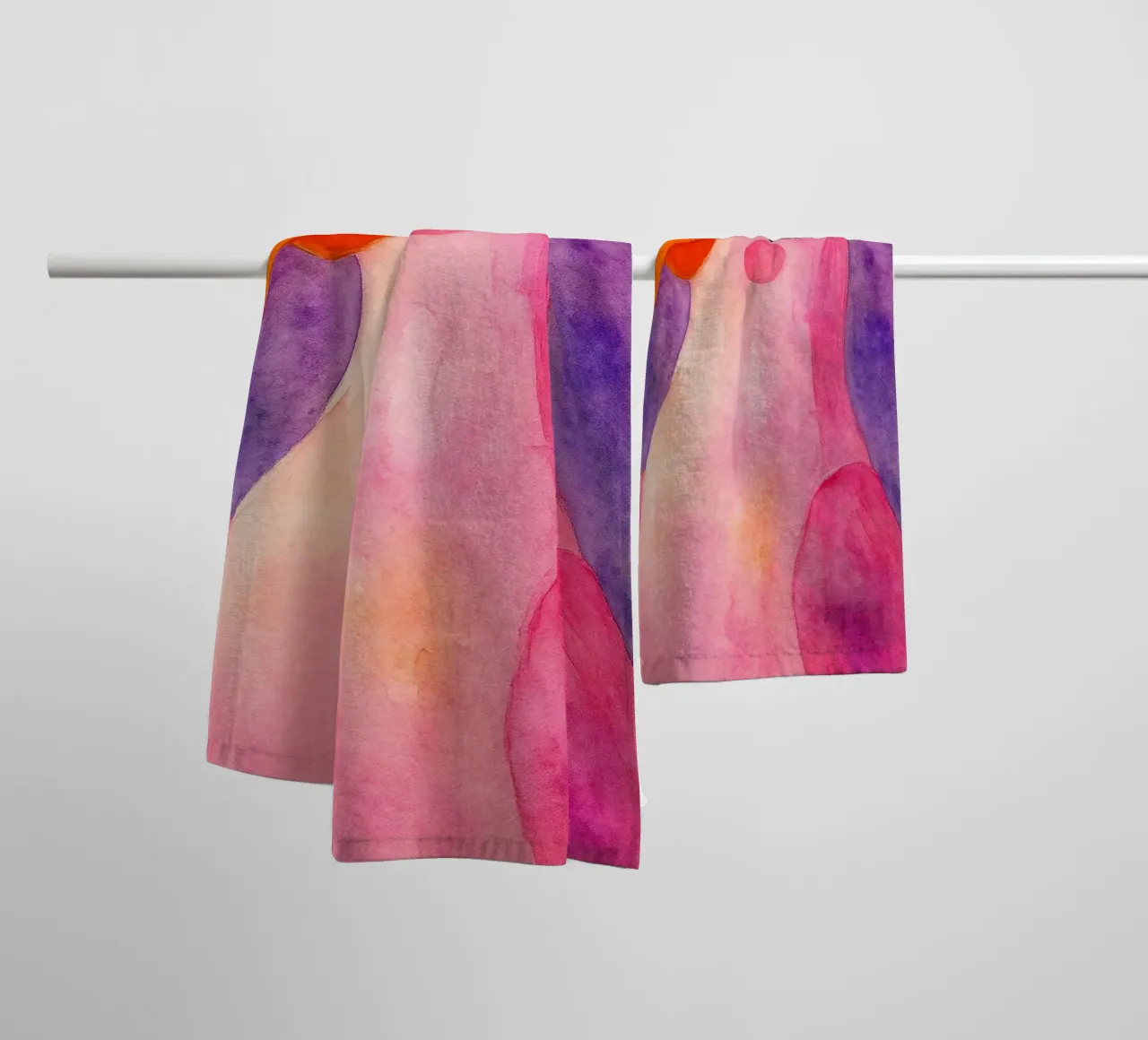 parrot abstract drawing towel by bougenfille