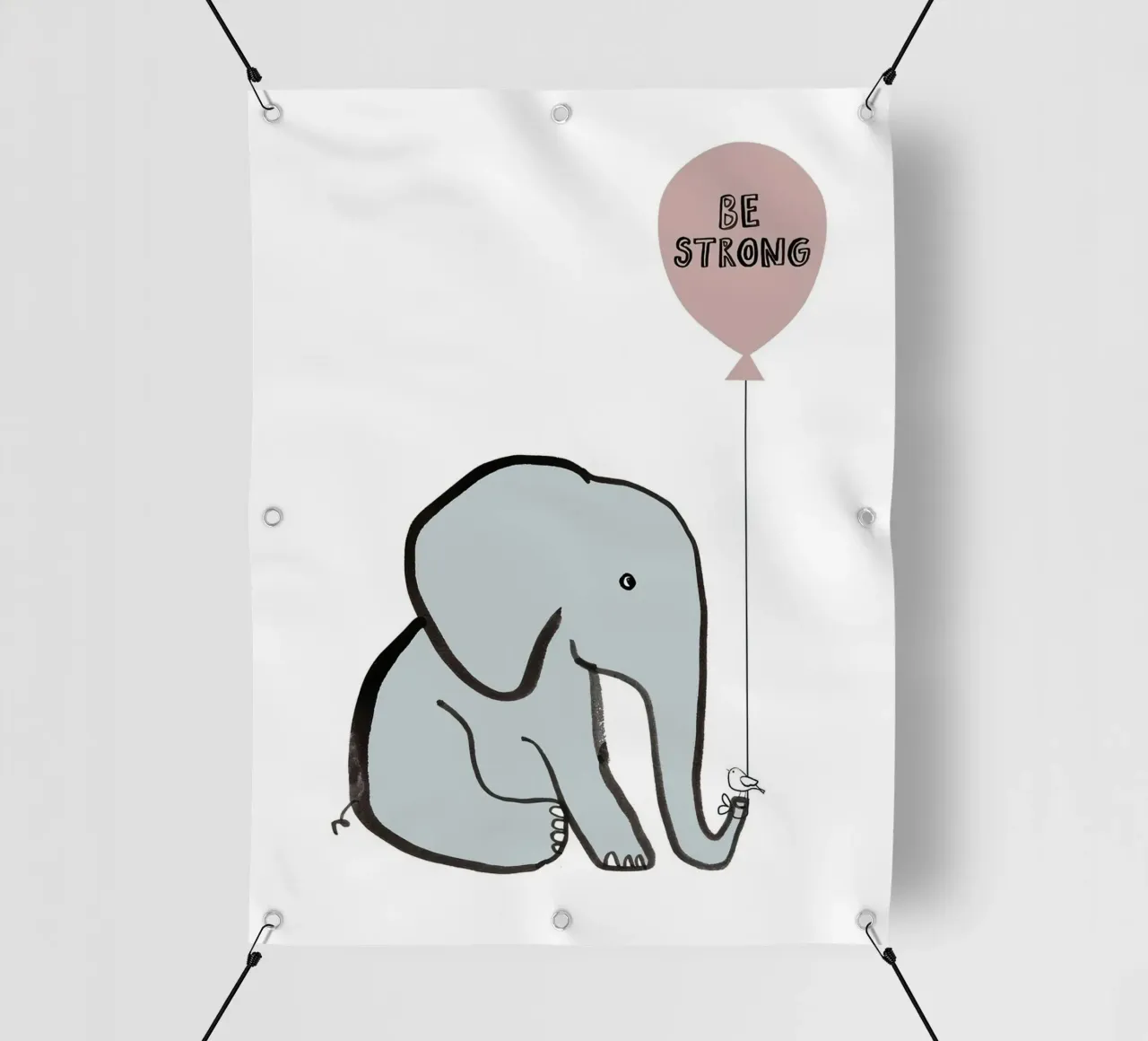 Be Strong Elephant telo in pvc da estelle bard