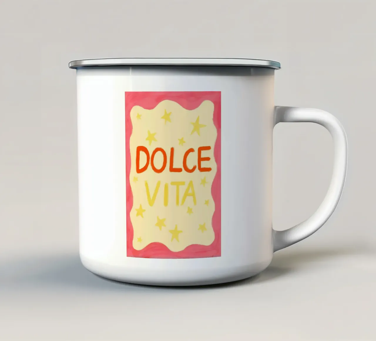 Dolce Vita III tazza in smalto da Studio Dolci