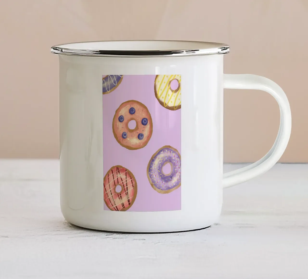 Donuts tazza in smalto da Studio Dolci