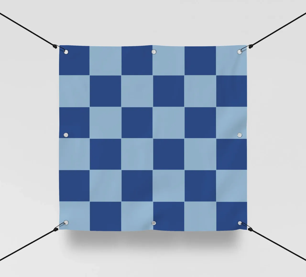 Blue bold eclectic checks telo in pvc da TijanaArtStudio88