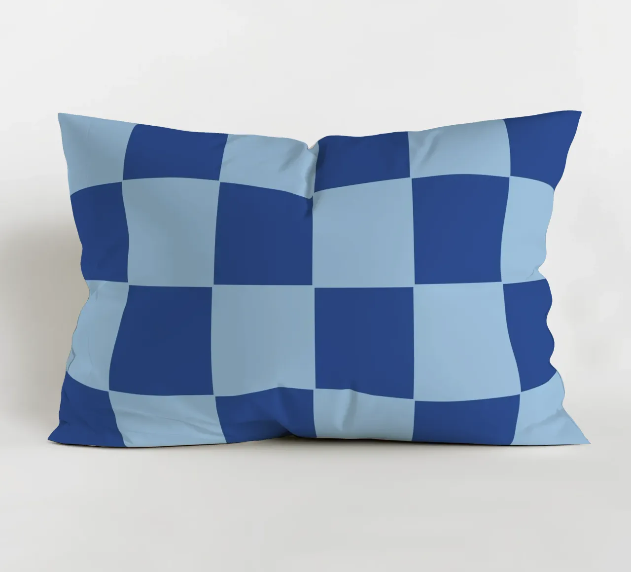 Blue bold eclectic checks cuscino da TijanaArtStudio88