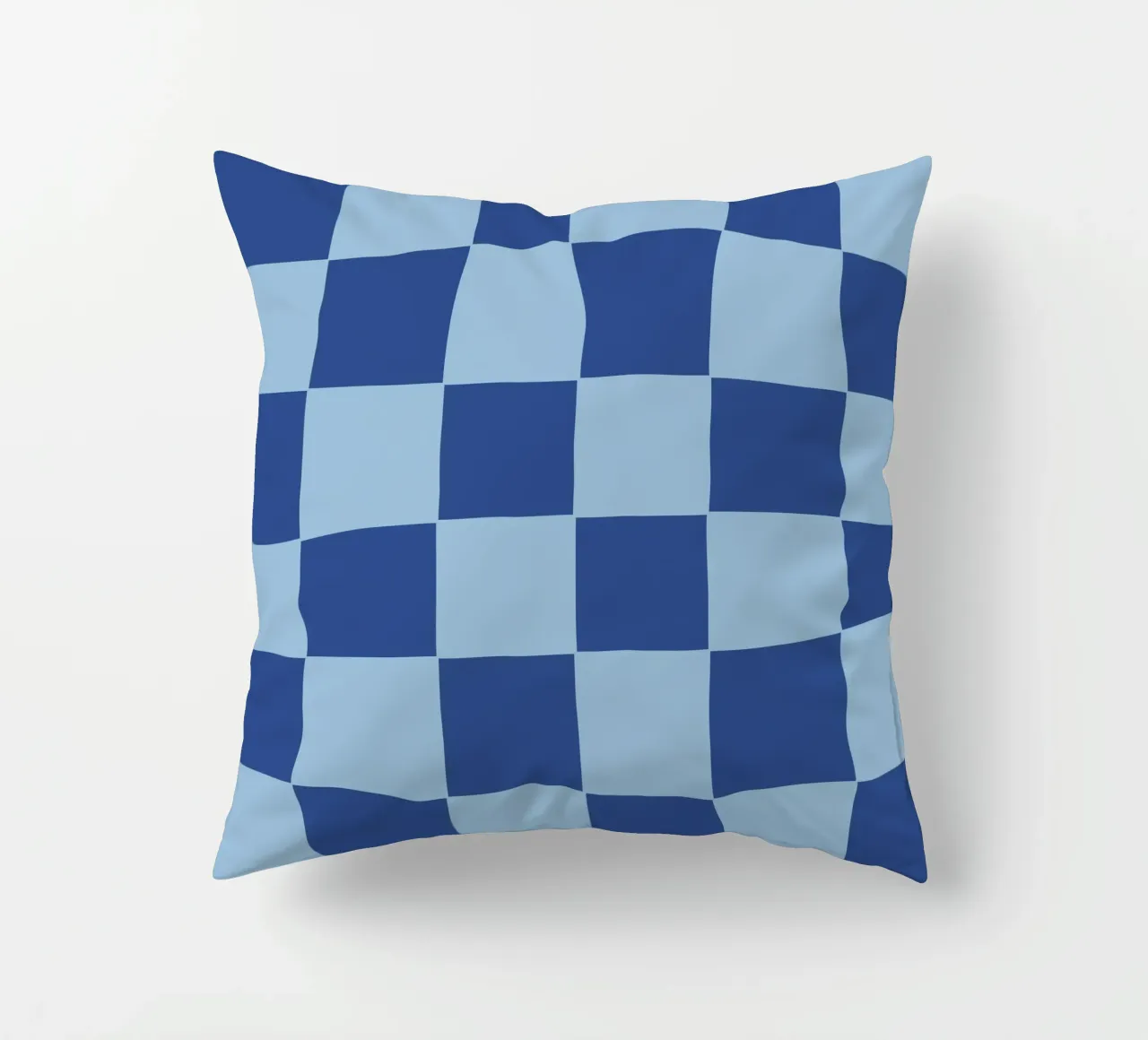 Blue bold eclectic checks cuscino da TijanaArtStudio88