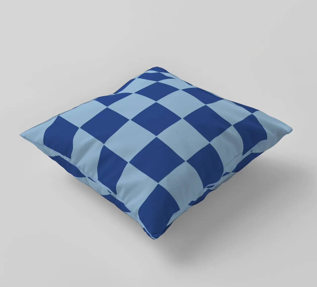 Blue bold eclectic checks cuscino da TijanaArtStudio88