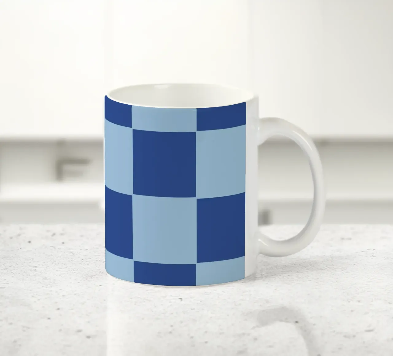Blue bold eclectic checks tazza in ceramica da TijanaArtStudio88