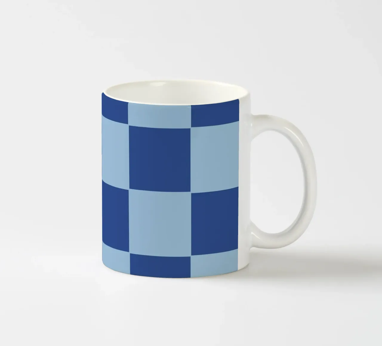 Blue bold eclectic checks tazza in ceramica da TijanaArtStudio88