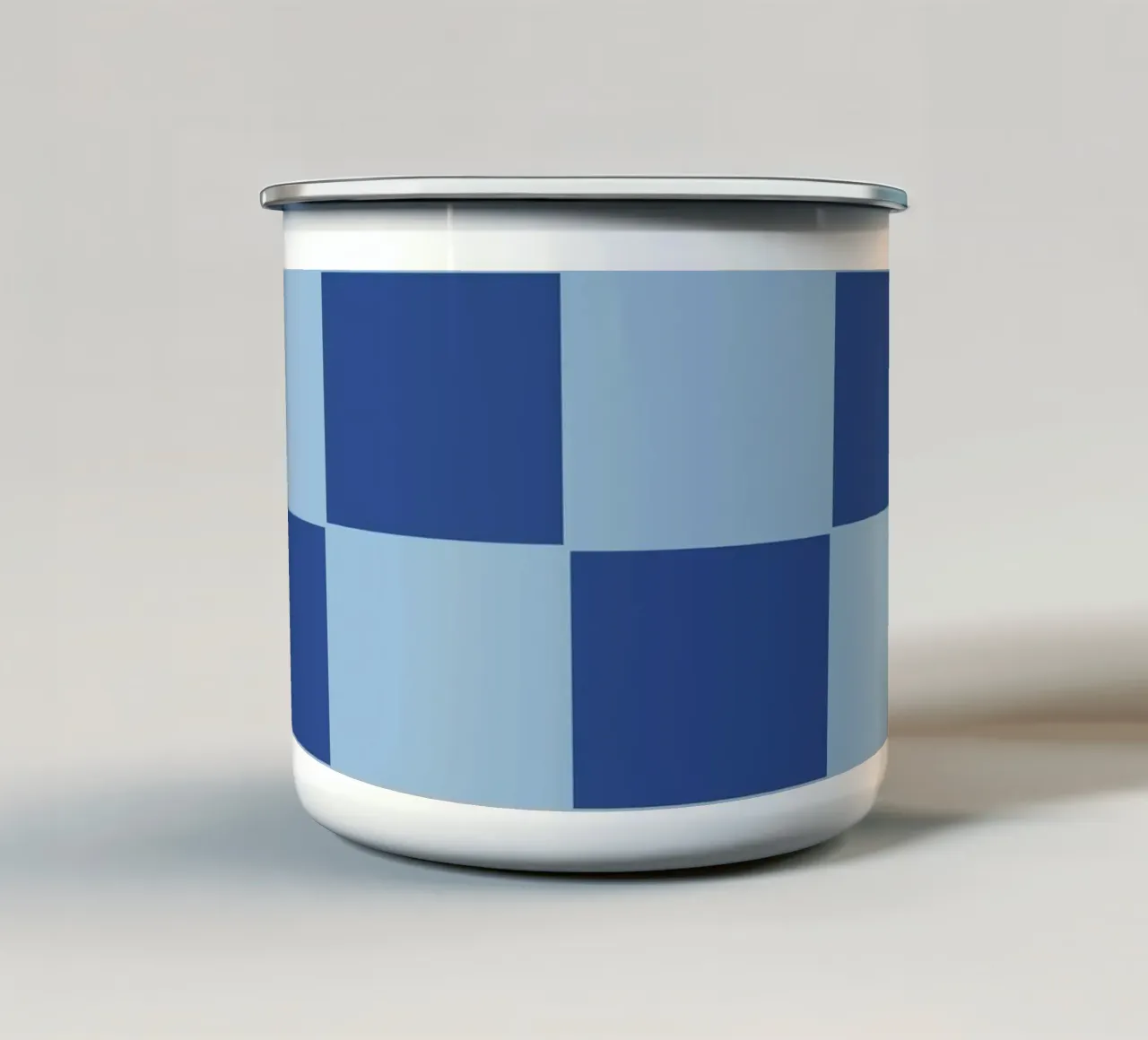 Blue bold eclectic checks tazza in smalto da TijanaArtStudio88