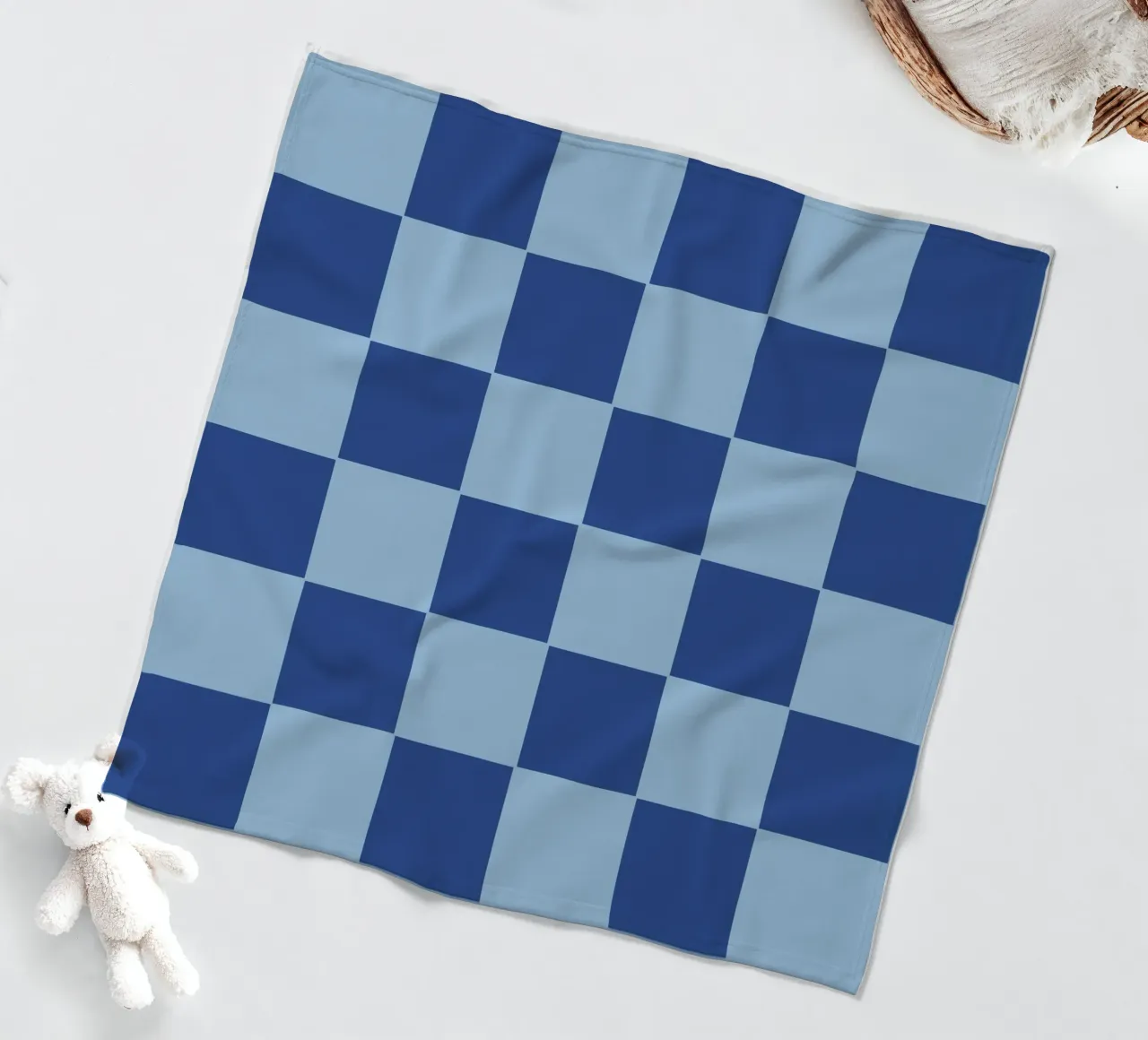 Blue bold eclectic checks coperta in pile da TijanaArtStudio88
