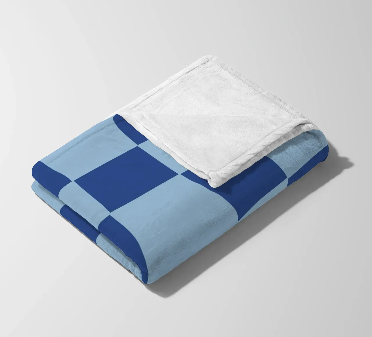 Blue bold eclectic checks coperta in pile da TijanaArtStudio88