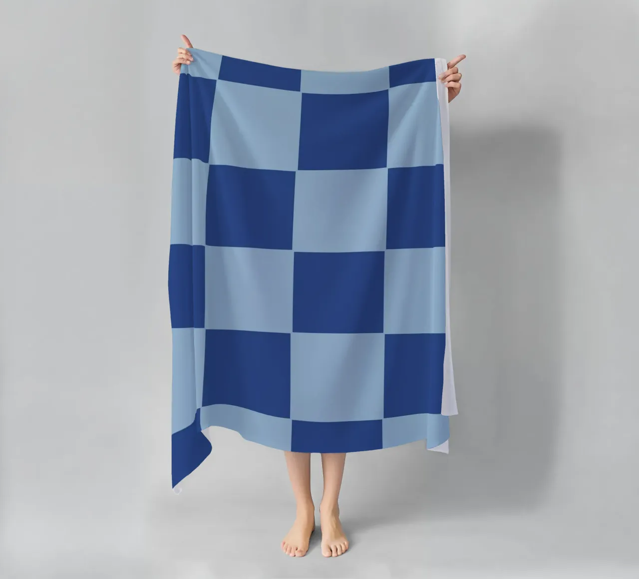 Blue bold eclectic checks telo mare da TijanaArtStudio88