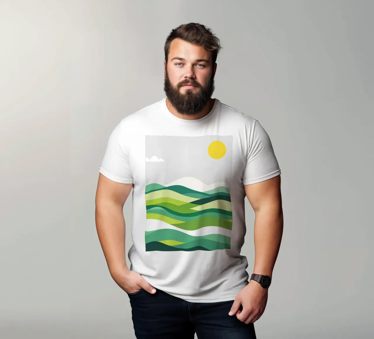 Colline di orizzonte stratificate t-shirt da LIFESTYLE OBJECTS