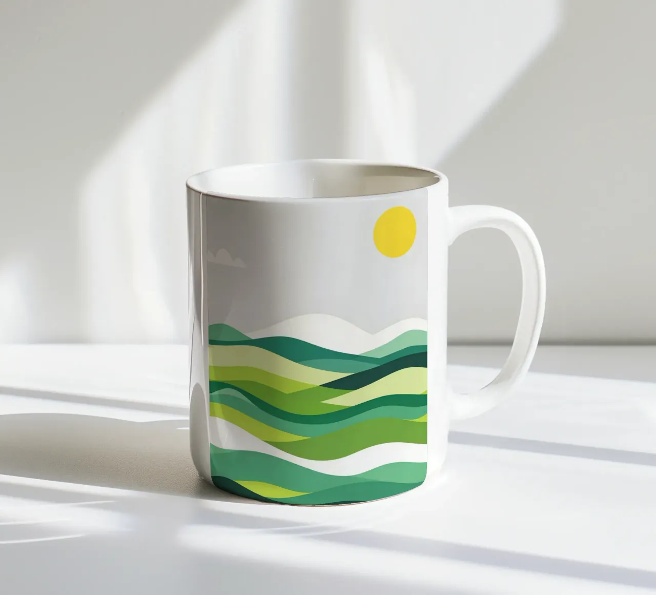 Colline di orizzonte stratificate tazza in ceramica da LIFESTYLE OBJECTS