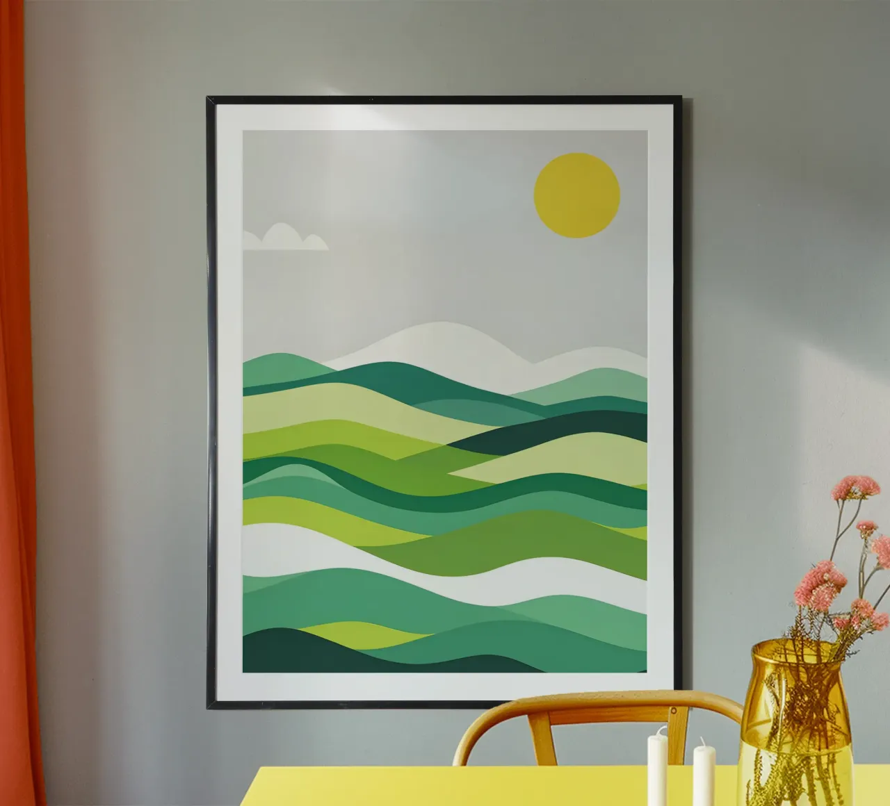 Colline di orizzonte stratificate carta hahnemühle da LIFESTYLE OBJECTS
