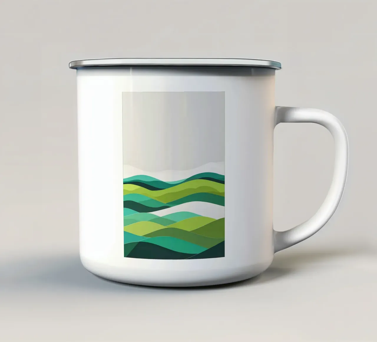 Colline di orizzonte stratificate tazza in smalto da LIFESTYLE OBJECTS