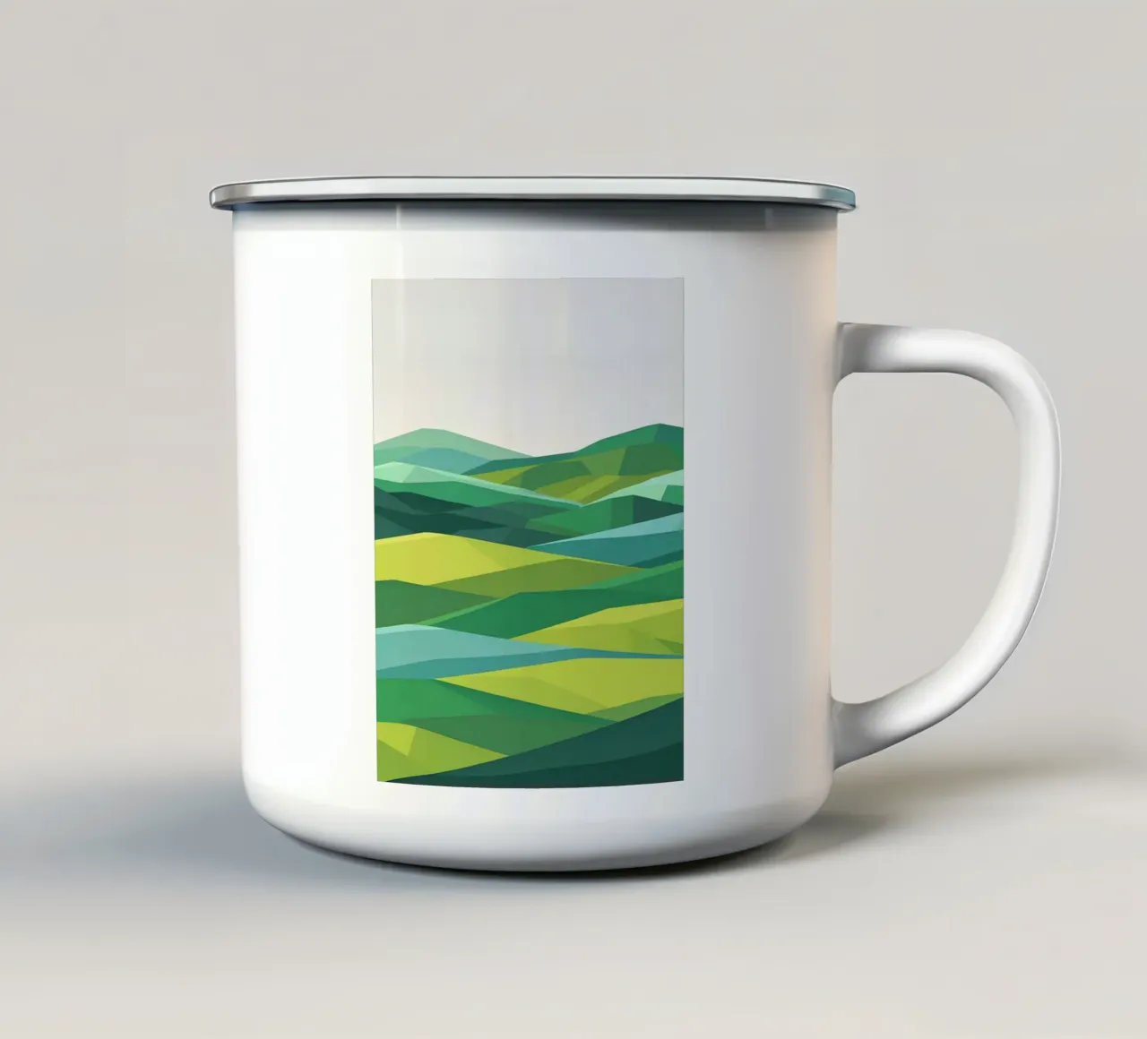 Colline di orizzonte stratificate tazza in smalto da LIFESTYLE OBJECTS