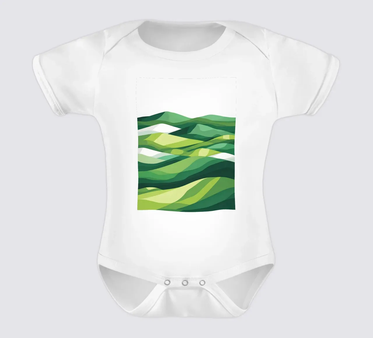 Colline di orizzonte stratificate body neonato maniche corte da LIFESTYLE OBJECTS