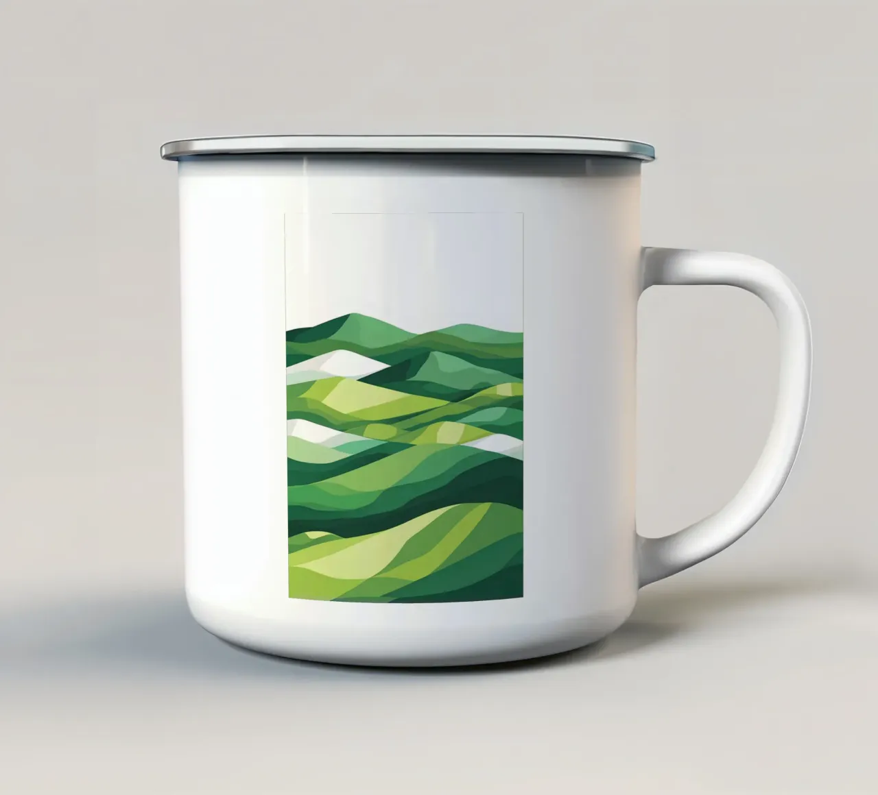 Colline di orizzonte stratificate tazza in smalto da LIFESTYLE OBJECTS