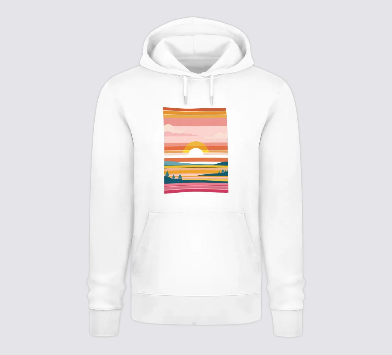 Bande di colore del tramonto felpa con cappuccio da LIFESTYLE OBJECTS