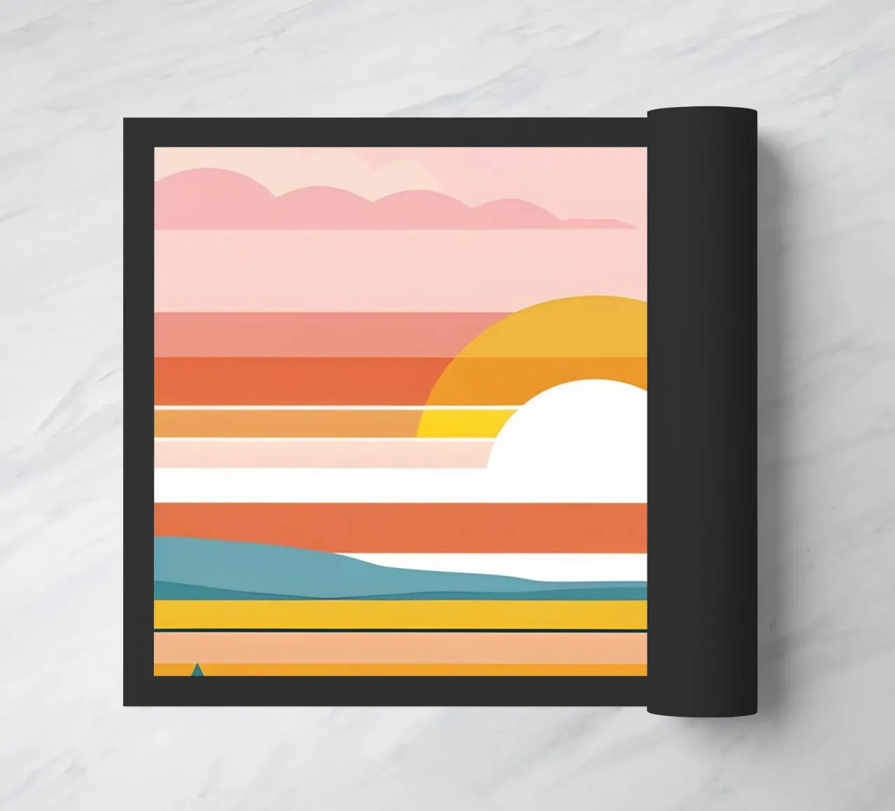 Bande di colore del tramonto zerbino da LIFESTYLE OBJECTS