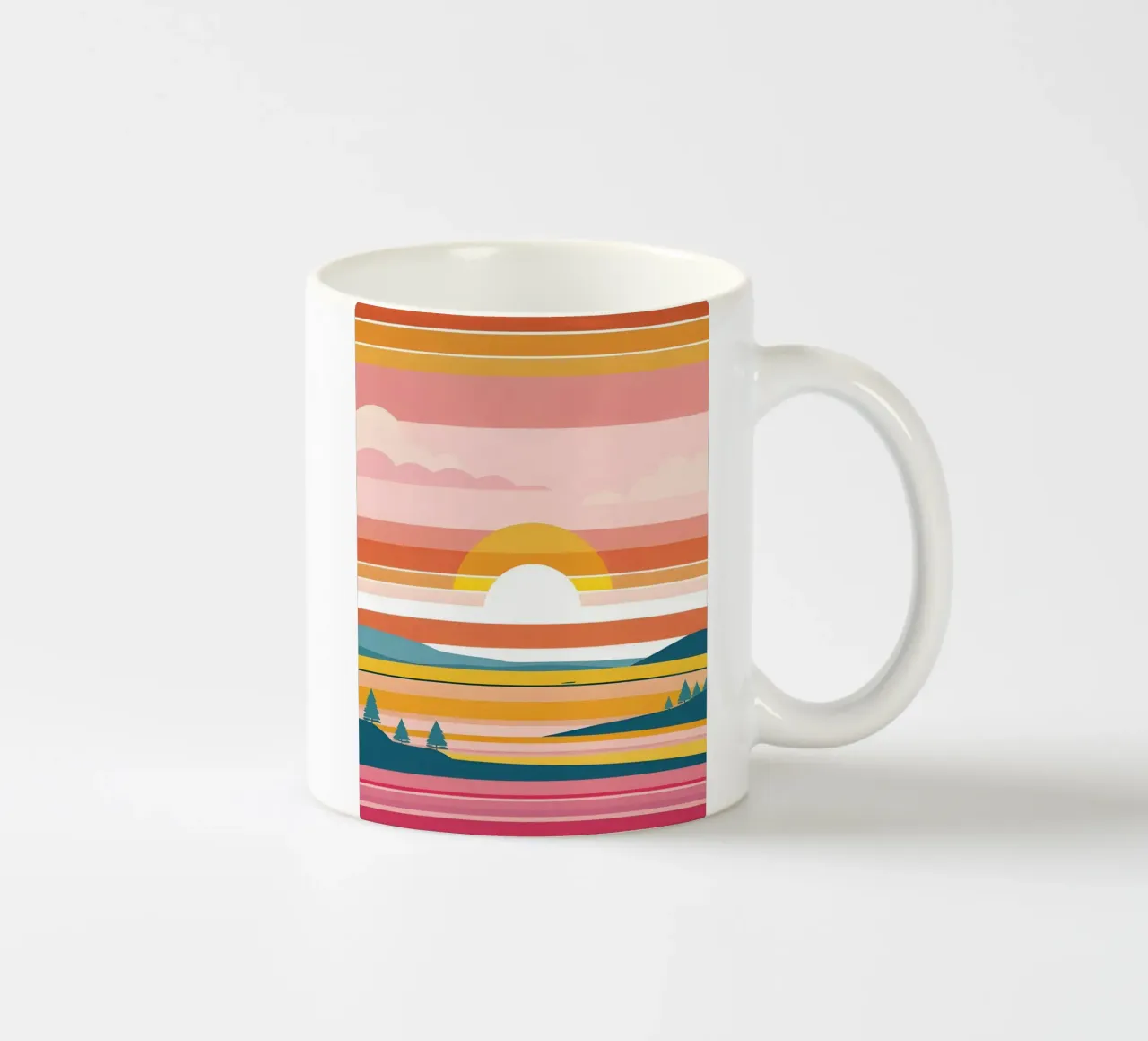 Bande di colore del tramonto tazza in ceramica da LIFESTYLE OBJECTS