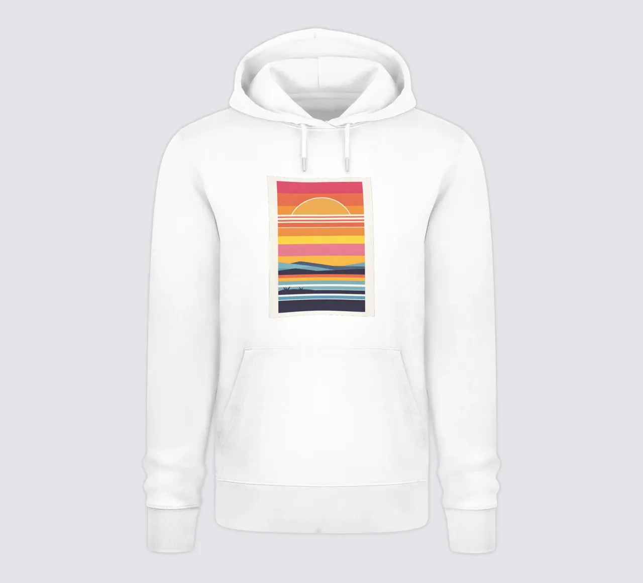 Bande di colore del tramonto felpa con cappuccio da LIFESTYLE OBJECTS
