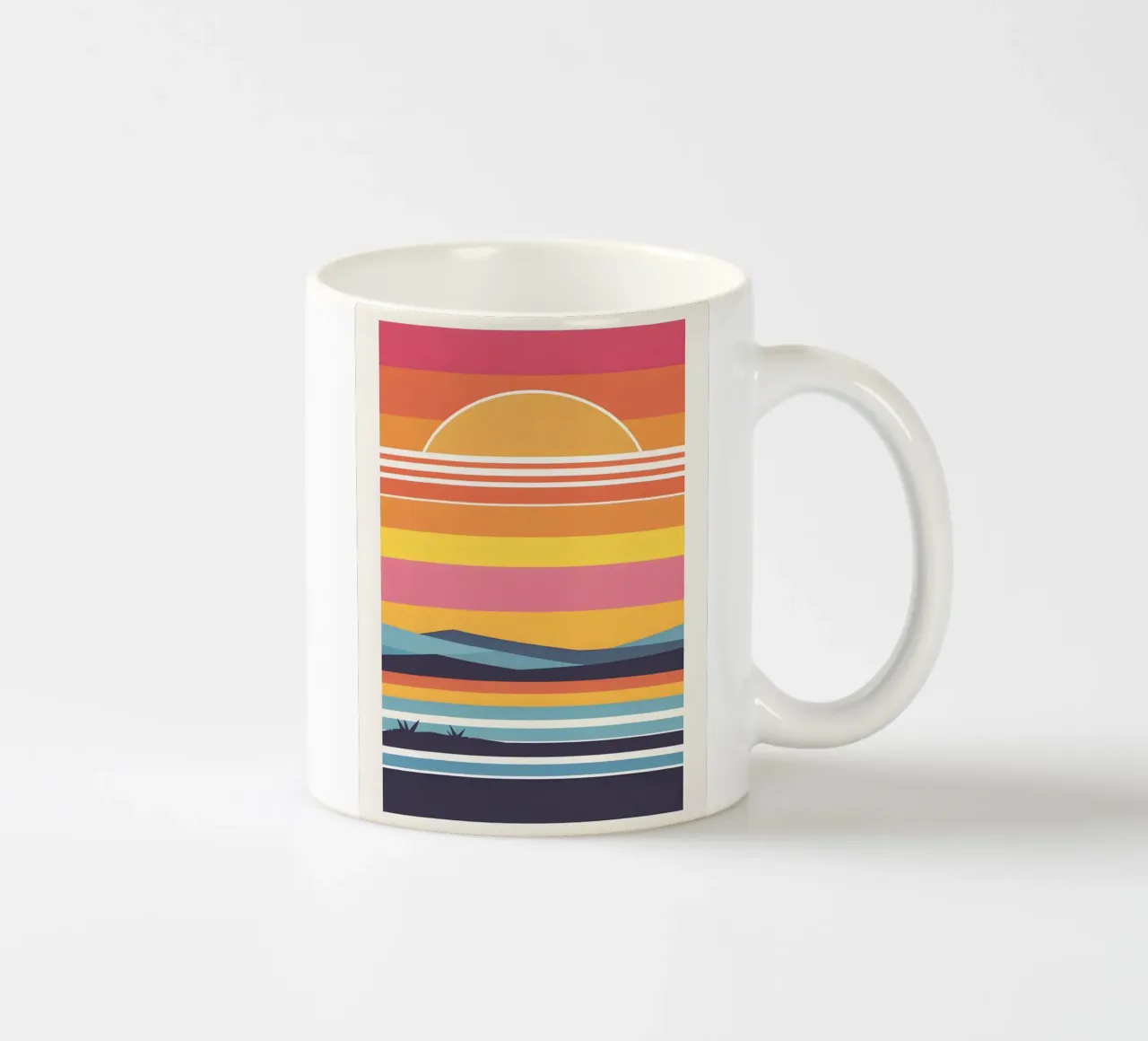 Bande di colore del tramonto tazza in ceramica da LIFESTYLE OBJECTS