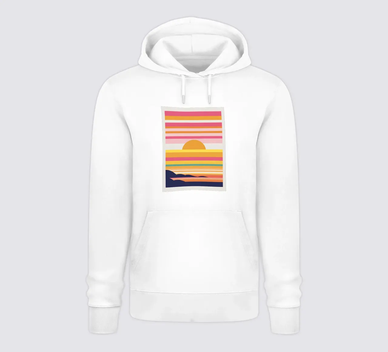 Bande di colore del tramonto felpa con cappuccio da LIFESTYLE OBJECTS