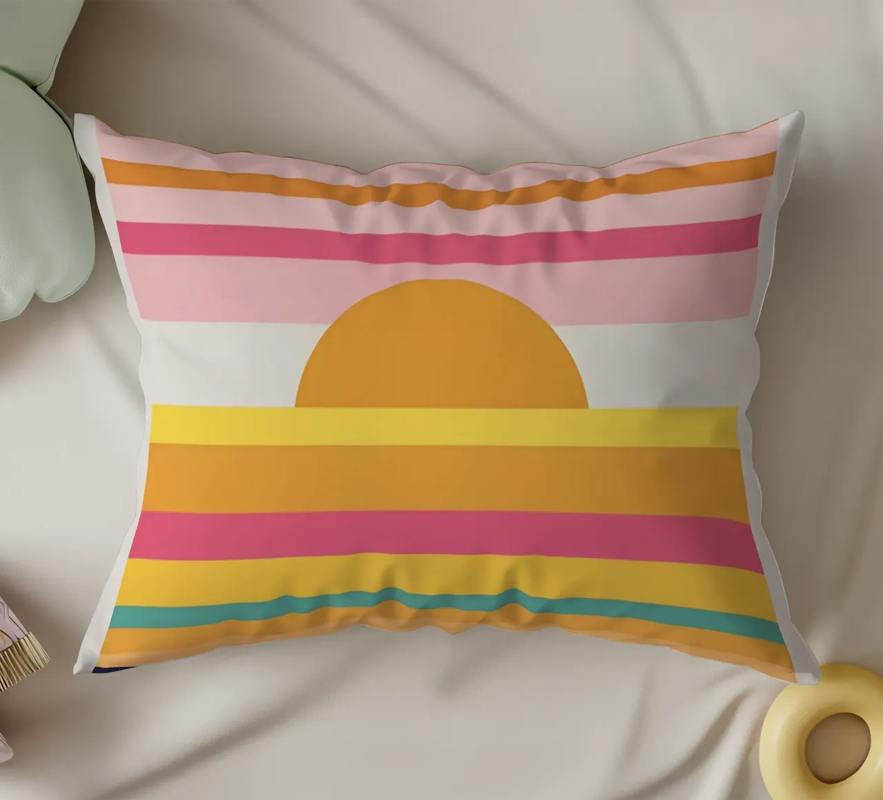 Bande di colore del tramonto cuscino da LIFESTYLE OBJECTS