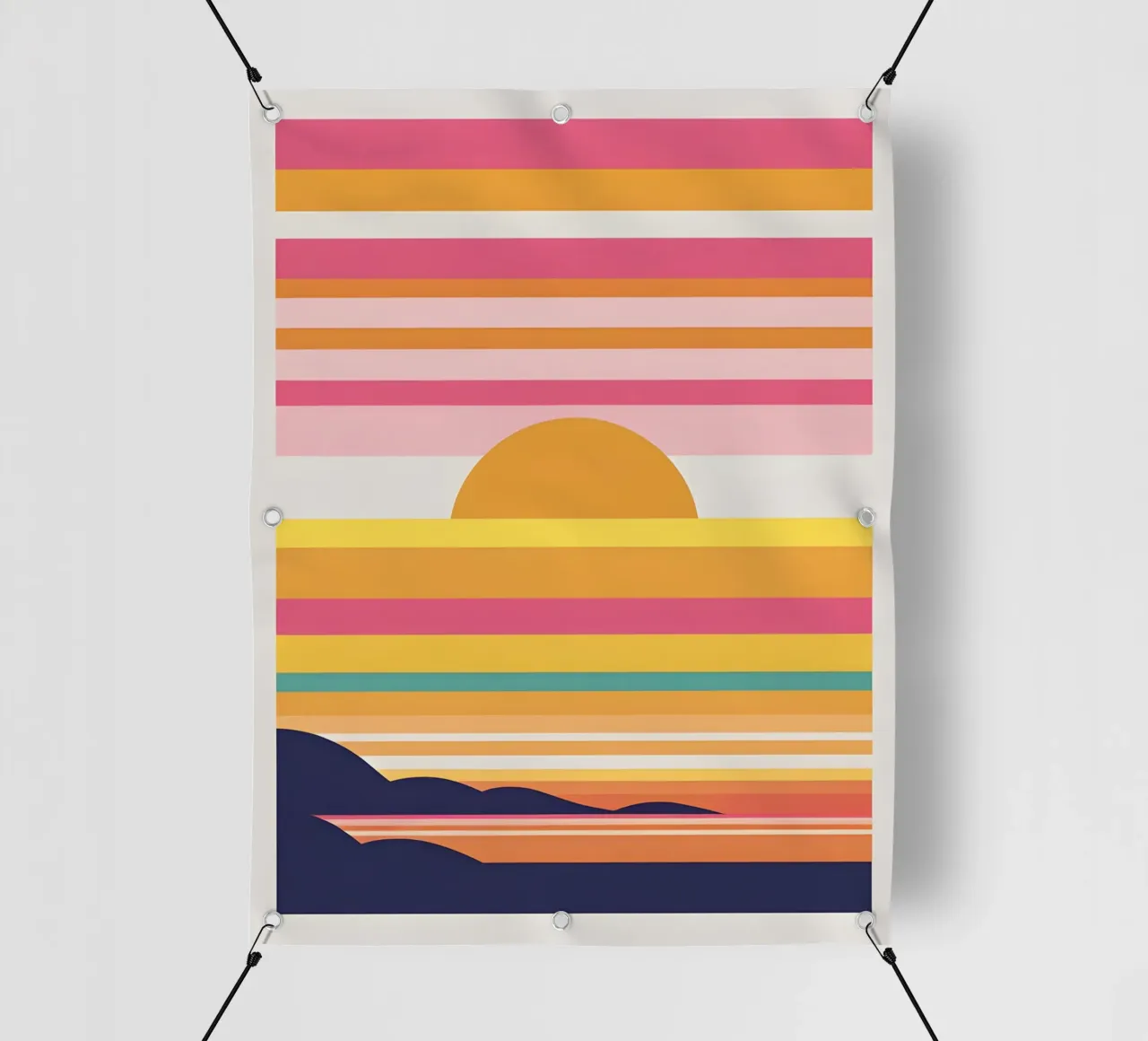 Bande di colore del tramonto telo in pvc da LIFESTYLE OBJECTS