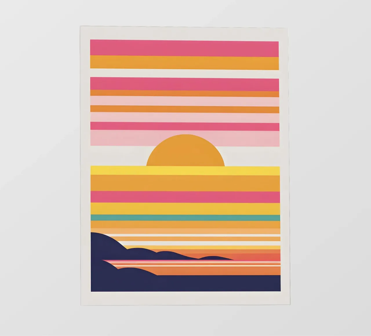 Bande di colore del tramonto telo in pvc da LIFESTYLE OBJECTS