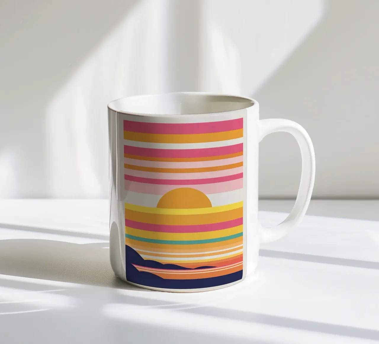 Bande di colore del tramonto tazza in ceramica da LIFESTYLE OBJECTS