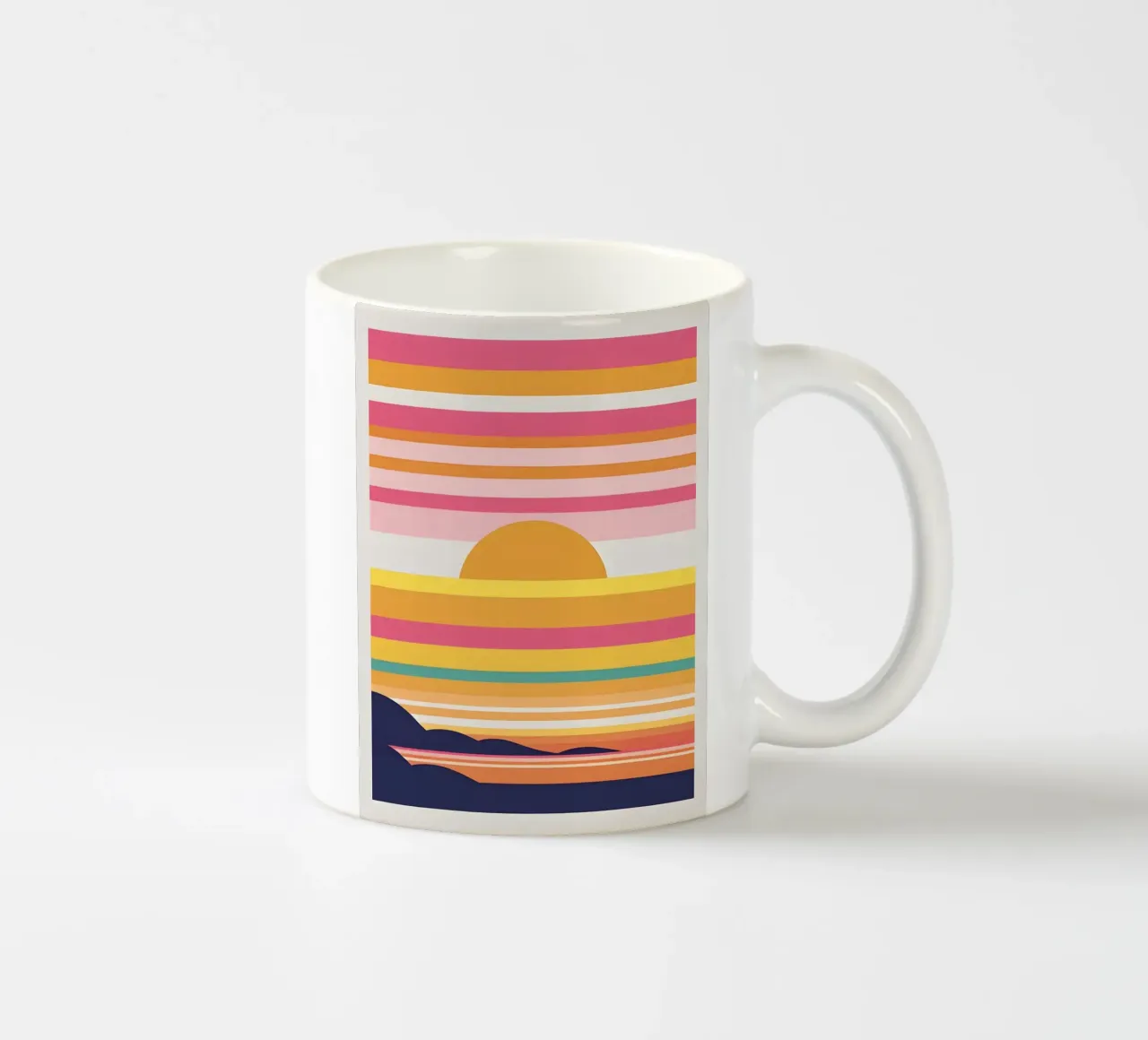 Bande di colore del tramonto tazza in ceramica da LIFESTYLE OBJECTS