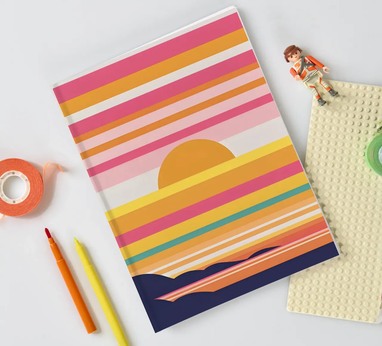 Sunset color bands notebook by LIFESTYLE OBJECTS
