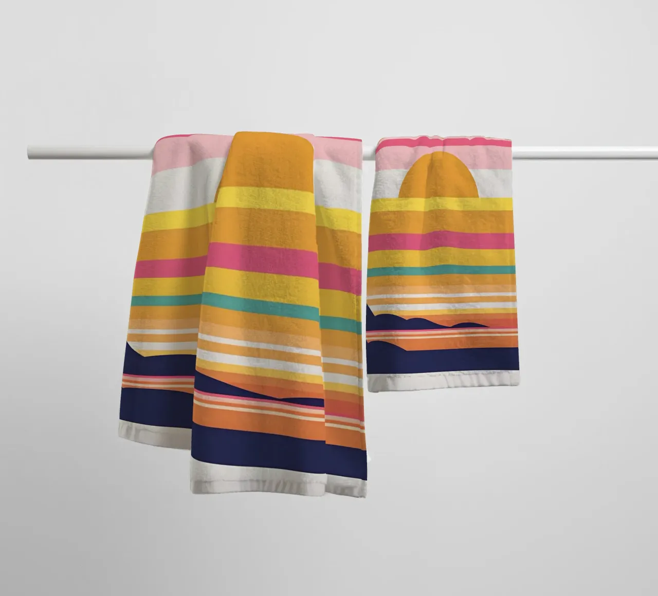Bande di colore del tramonto asciugamano da bagno da LIFESTYLE OBJECTS