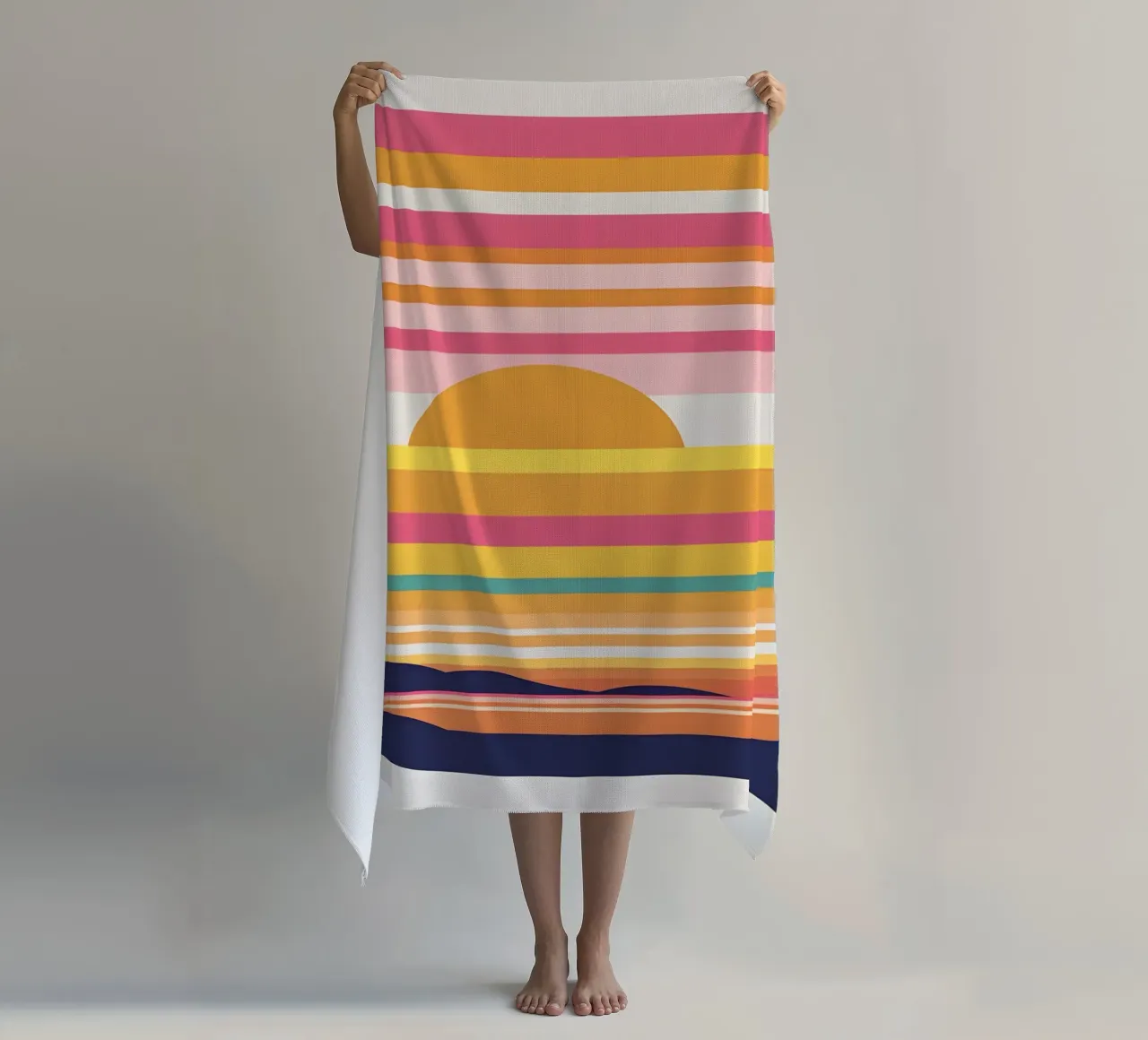 Bande di colore del tramonto telo mare da LIFESTYLE OBJECTS