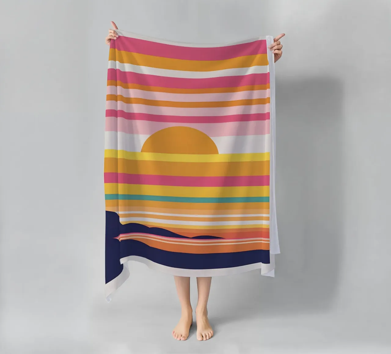 Bande di colore del tramonto telo mare da LIFESTYLE OBJECTS