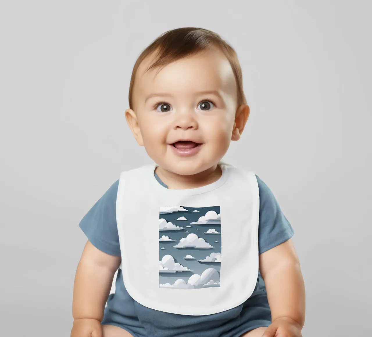 Cloud silhouettes baby bib by LIFESTYLE OBJECTS