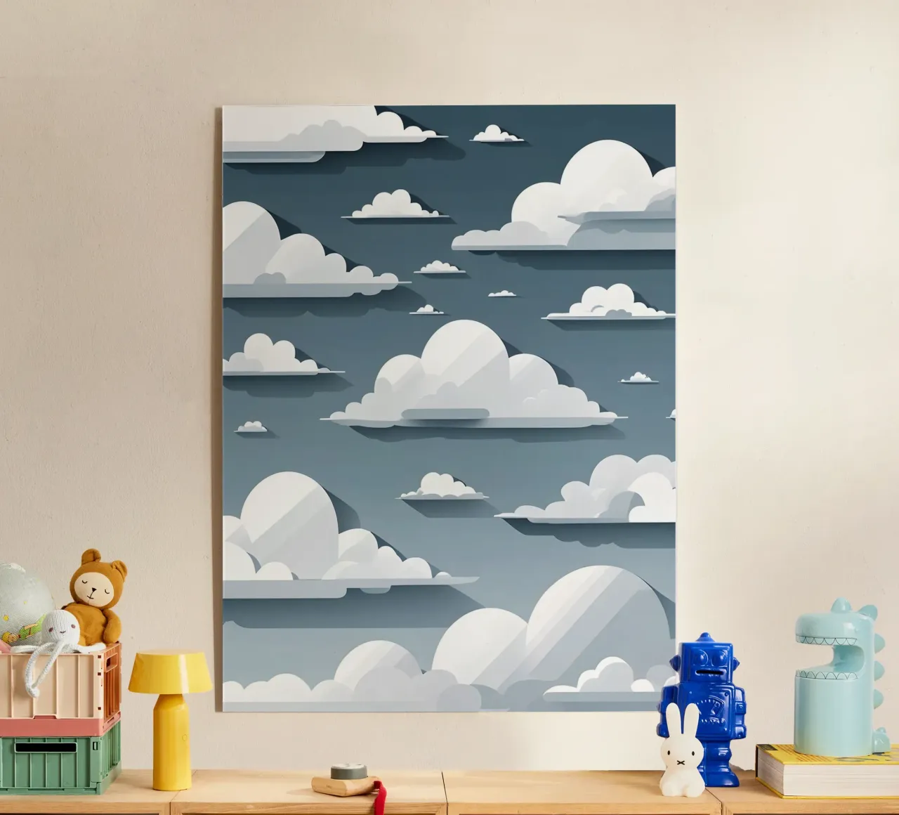 Wolkensilhouetten acryl van LIFESTYLE OBJECTS