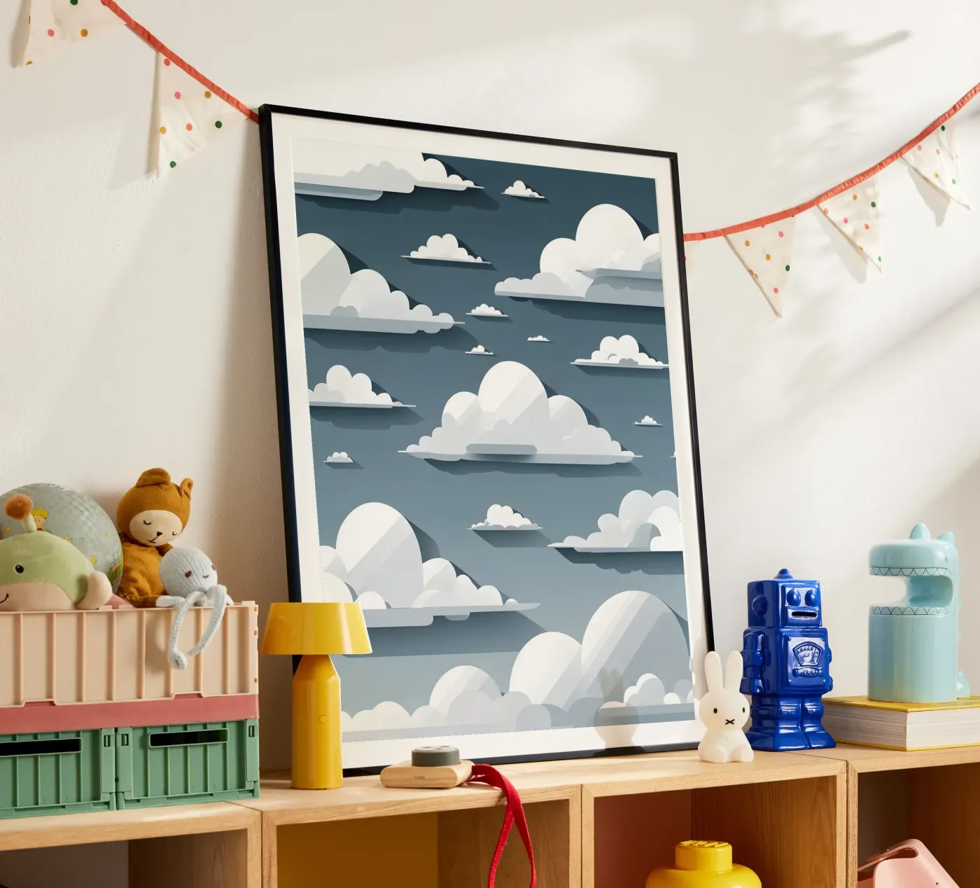 Cloud silhouettes poster de LIFESTYLE OBJECTS