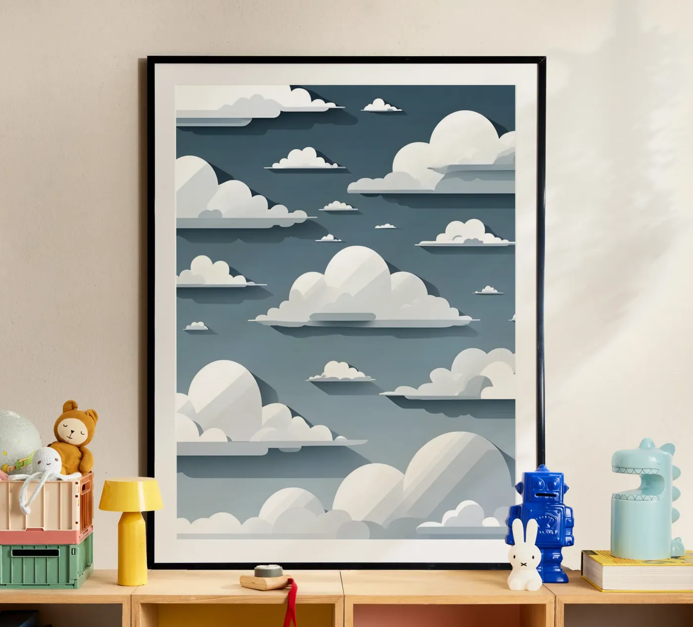 Cloud silhouettes poster de LIFESTYLE OBJECTS