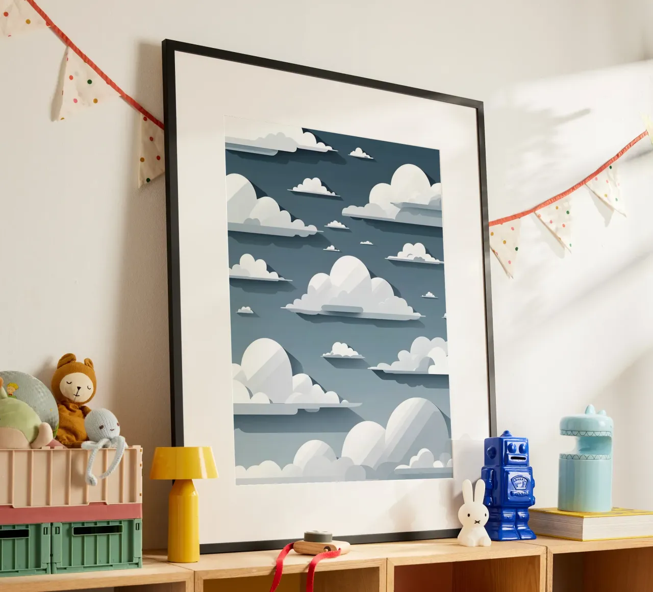 Cloud silhouettes poster da LIFESTYLE OBJECTS