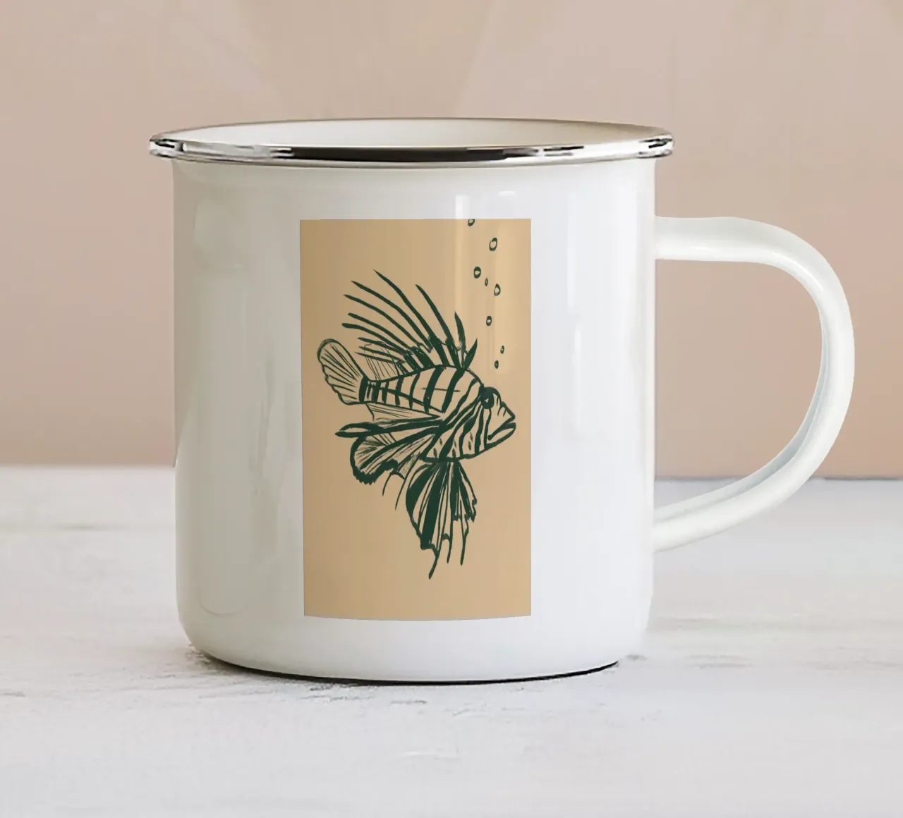Feuerfisch tazza in smalto da Studio Dolci
