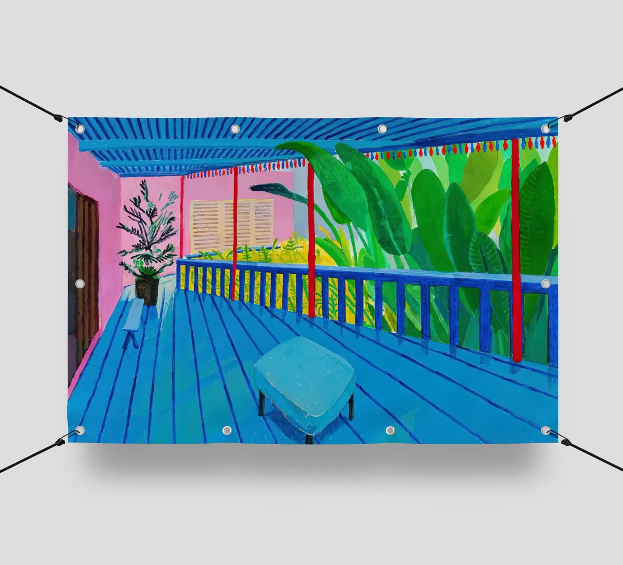 Tour del curatore di David Hockneys telo in pvc da Palletolate