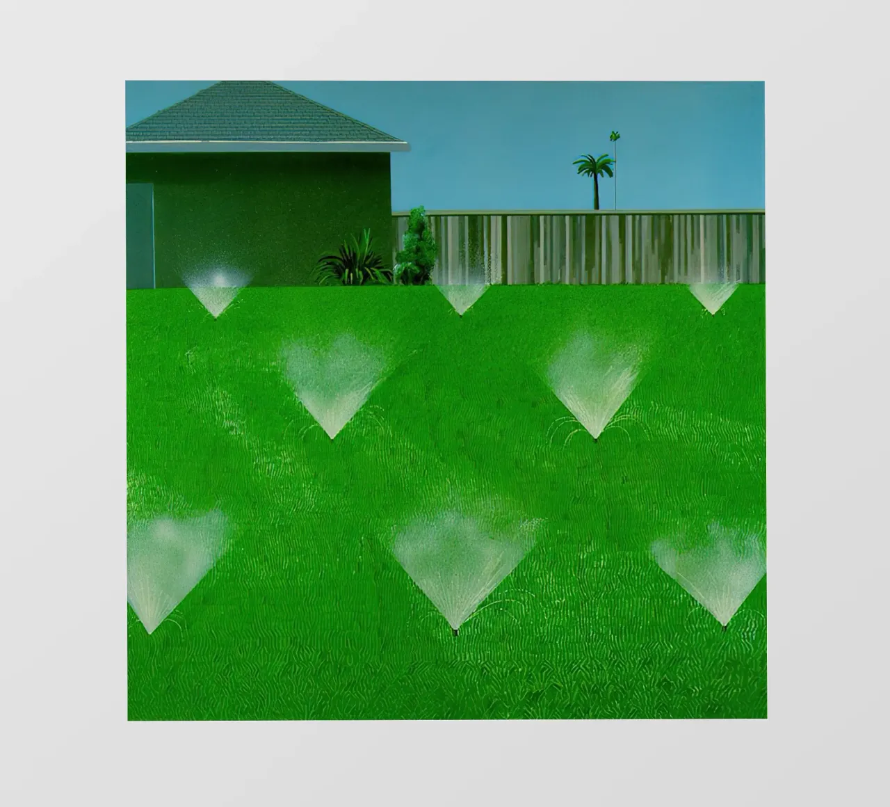David Hockneys 1967 Un prato viene cosparso di pioggia telo in pvc da Palletolate