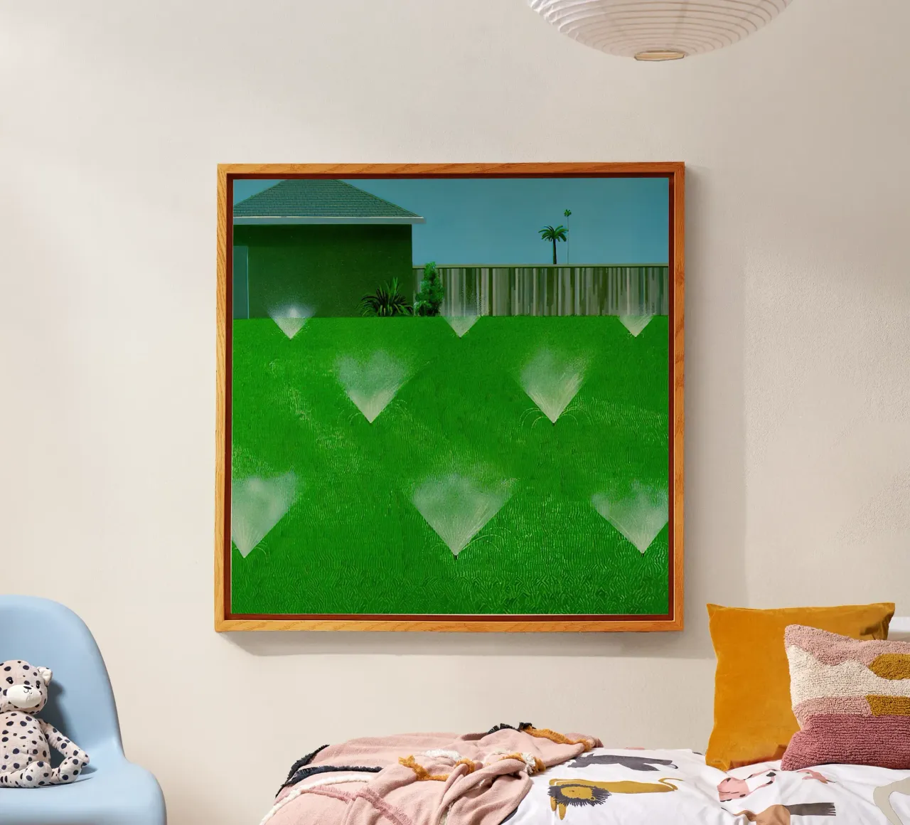 David Hockneys 1967 Un prato viene cosparso di pioggia plexiglass da Palletolate