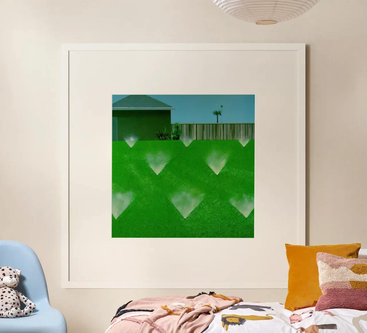 David Hockneys 1967 Un prato viene cosparso di pioggia carta hahnemühle da Palletolate